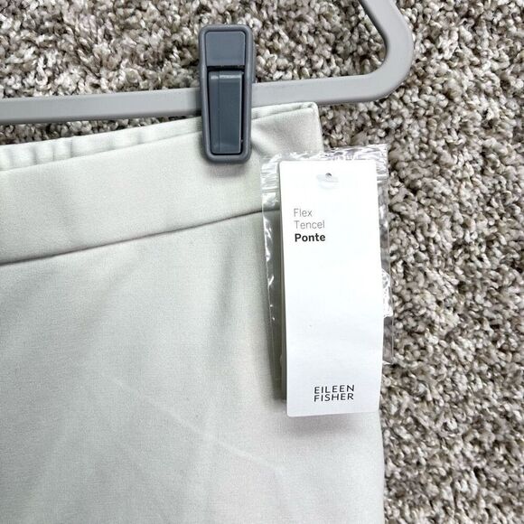 Eileen Fisher Pants Women’s Small Bone White Flex Tencel Ponte Slouchy Ankle NWT - Picture 2 of 8